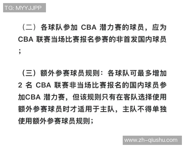 客队优先使用额外球员参加潜力赛主队需等待才能上场
